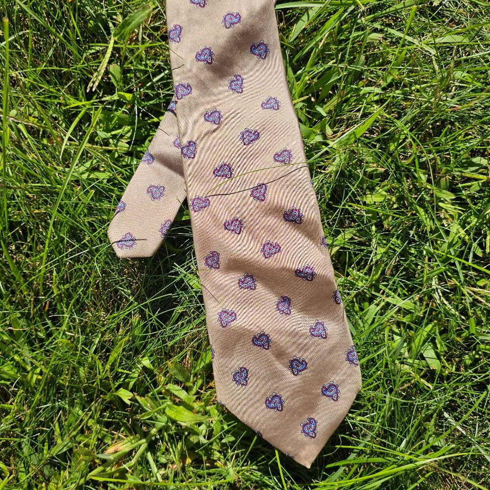 Vintage Christian Dior 100% Silk Necktie - Gifts for Him, Twee, Eclectic, Preppy